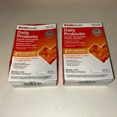 Lote de 2 cápsulas vegetales CVS 2 mil millones de UFC 28 cápsulas cada una 25/06 Foto 1 de 4