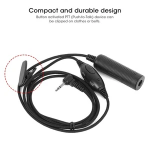 PTT Wojskowy kabel adaptera 2,5 mm Pojedynczy pin Jack do Talkabout R FY - Zdjęcie 1 z 11
