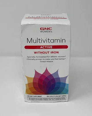 GNC Mujer Multivitamínico Activo Sin Hierro ~ 180 Comprimidos ~ Nuevo en Caja Sellada Foto 1 de 4