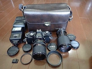 Minolta Xd-S Spiegelreflexkamera mit 2 Objektiven, Blitz - Bild 1 von 10