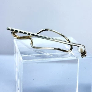 Tiffany & Co.Cravatta Chiusura Argento Sterling Golf Club con Perla " Sfera " 2 - Picture 1 of 11