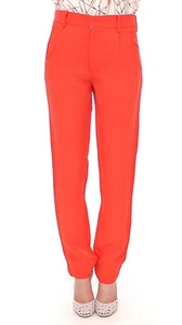 COTE Pants Orange Straight Fit Stretch Boyfriend Bottoms IT40 / US6 / S RRP $450 - Picture 1 of 10