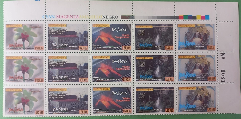 Ecuador 2001 Sc#1580 Ecotourism In Baños (Block) - Image 1 of 1