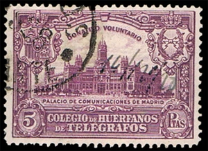 España / Beneficencia. Huerfanos Telegrafos. 1927. Edifil 0 3. Raro en usado. - Picture 1 of 1