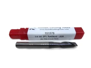 1/4" 2 Flute Carbide End Mill ALTIN Coated With .020 Corner Radius USA Made - Picture 1 of 1