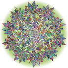 1000 sztuk Kolorowe liście Okrągłe Mandala Color Challenge Puzzle NOWE