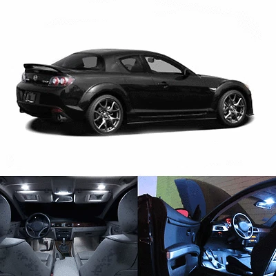 LED White Lights Interior Package Kit For Mazda Rx8 2009-2011 (10 pcs) - Image 1 of 4