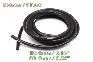 3 METRE BLACK SILICONE VACUUM HOSE AIR ENGINE BAY DRESS UP 4MM FIT TOYOTA - Picture 1 of 4