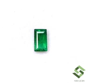 Certified Natural Emerald Baguette Cut 5x3 mm 0.30 CTS Untreated Loose Gemstone - Picture 1 of 7