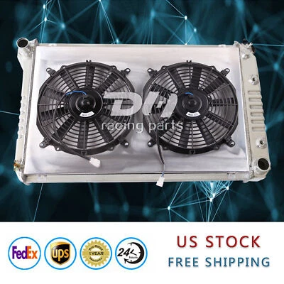 3Row Radiator +Shroud+Fan For Chevy 1977-1989 C10/20 Suburban Pickup Chevelle - Image 1 of 4