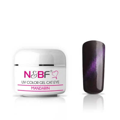 Cat Eye Magnet Gel 5ml Mandarin Lila UV Effekt Color Glitter Farbgel Nagellack  - Bild 1 von 4