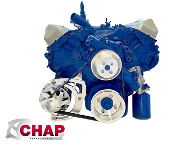Big Block Ford 429 460 Serpentine Pulley Conversion Kit ALT only BBF style 5 - Imagen 1 de 3