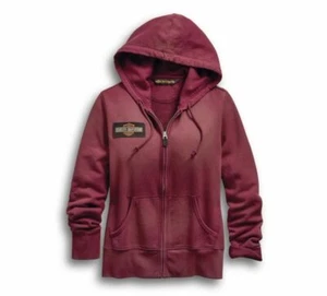 Harley-Davidson Stud Accent Women's Wine Hoodie 96372-19vw - Picture 1 of 2