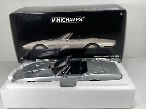 1/18 Minichamps 1970 Maserati Ghibli Spyder Silver  Part # 100123330