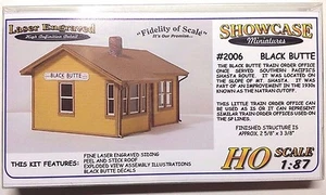 HO Skala schwarz Butte Zug Bestellung Büro Kit von Showcase Miniatures (2006) - Bild 1 von 12