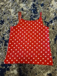 Faded Glory America Red & White Stars Tank Top Girls Size S 6/6x - Picture 1 of 3