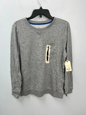 Sudadera para mujer St. John's Bay gris cuello redondo manga larga pequeña Foto 1 de 4