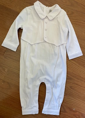 TRAJE DE UNA PIEZA CARRIAGE BOUTIQUE EN BLANCO TALLA 12 MESES NUEVO SIN ETIQUETAS Foto 1 de 2