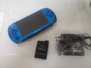 Sony PSP 3000 Vibrant Blue Console, Refurb, Free Ship, Ships quick! W Adptr+btr - Picture 1 of 9