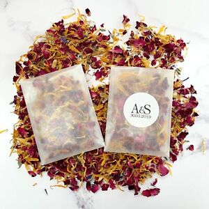 10 Confetti Packets Natural Dried Real Petal Biodegradable Wedding Confetti