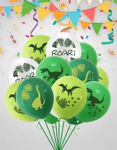 Dinosaur Party Balloons – 12 PCS (12-inch) | Jungle Themed Birthday,. E12 - Picture 1 of 2