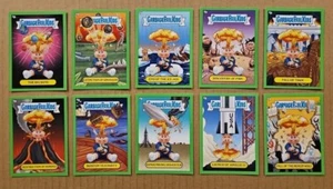 Garbage Pail Kids BNS1 Full Set of 10 Adam Bomb Through History Green 2012 - Picture 1 of 7