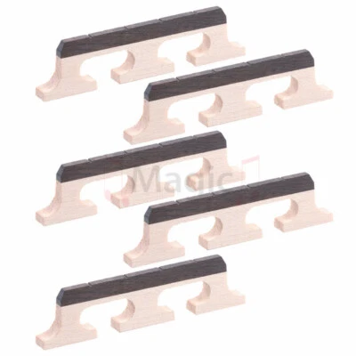 5pcs Maple Ebony Strip Banjo Bridge for 4 String Banjo - Image 1 of 4
