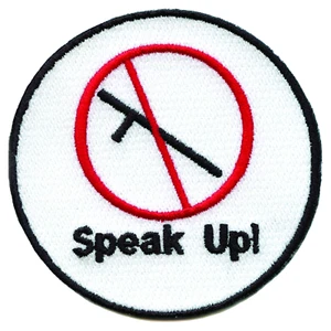 Speak Up Against Violent Brutality Embroidered Iron On Patch - Picture 1 of 2