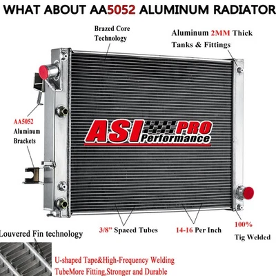 2-Row Aluminum Radiator fit 2013-2018 2015 Ram 2500, 3500 4500 5500 6.7L L6. Foto 1 de 4