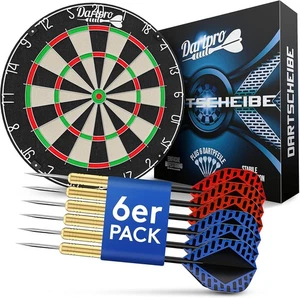 Dartpro - DAS ORIGINAL - Dartscheibe Mit Pfeilen - Profi Steeldartscheibe Aus H - Bild 1 von 5