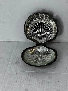 Vintage versilberte Jakobsmuschel-Form Muschel Schmuck Schale Aschenbecher, - Bild 1 von 13