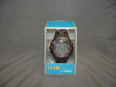 New in Box Black  TIMEX 1440 Sports 43mm Chronograph Indiglo Digital watch - Image 1 of 4
