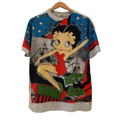 Vintage 90s Betty Boop AOP T Shirt Single Stitched Reprint Size XL - Image 1 of 4