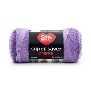 Red Heart Super Saver Ombre Yarn-Violet - 2 Pack - Picture 1 of 1