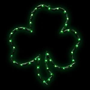 Northlight 17" Lighted St.Patrick's Day Irish Shamrock Window Silhouette Decor - Picture 1 of 9
