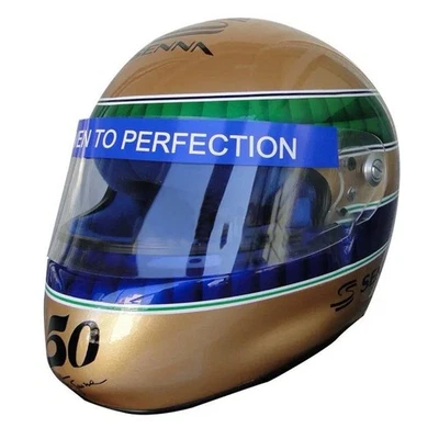 CASQUE ANNIVERSAIRE AYRTON SENNA 50 (TAILLE RÉELLE - ÉCHELLE 1/1) NEUF - Photo 1/2