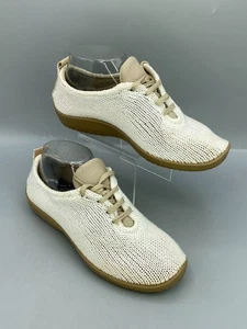 Arcopedico LS Damen-Wanderschuhe Größe 6,5 weiß Nylon Strick Schnürschuhe bequem - Bild 1 von 10