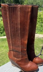 Stivali alti cowgirl Ariat Ryman western marrone taglia 7 nuovi zeppa - Foto 1 di 14