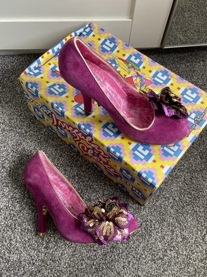 Irregular Choice - Rosa antigua - Gamuza rosa - Tacones flor oro púrpura 5 38 Foto 1 de 4