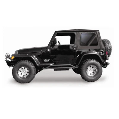 Rampage 68835 Set of Black Diamond Complete Soft Top/Frame for 97-06 Wrangler TJ - Image 1 of 3