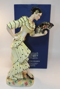 Peggy Davies Ltd Ed 11" Figurine Yellow Polka Dot Spanish Dancer & Box Excellent - Picture 1 of 9