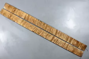 "Tablero de carpintería XT030 ondulado madera de arce 4/4 lado de violín 5A 23.3""x1.5""x0.18" - Imagen 1 de 5