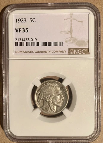 1923 NGC VF35 Buffalo Nickel 5c Cover