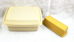 Guardián de helados Tupperware vintage con tapa (1254) y guardián de palo de mantequilla (637-5) - Imagen 1 de 3
