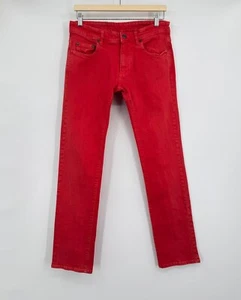Cross Colours Mens Red Cotton 5 Pocket Straight Leg Jeans Sz 30x31 - Picture 1 of 7