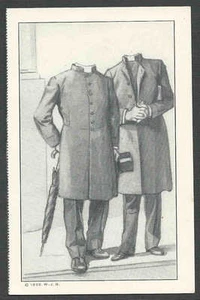 Ca 1935 PPC* COSTUMES W/HEADLESS PEOPLE BY W J G UNUSUAL MINT - Picture 1 of 1