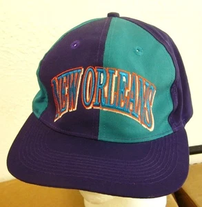 NEW ORLEANS HORNETS Sombrero de Baloncesto Cuarto Francés Gorra Bordada NBA Dos Tonos OG - Imagen 1 de 2