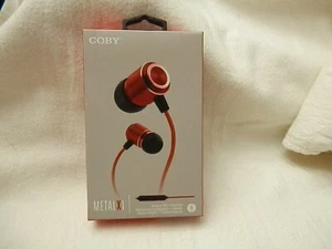 COBY Metal X1 CVE-201-Coby Tangle Free Stereo Earbuds With Mic Assorted Colors - Picture 1 of 22