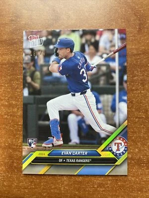 Evan Carter 2024 Topps NOW Road to Opening Day RC 19/24 Gold Foil Rookie - Image 1 of 2