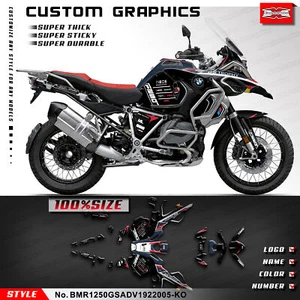 Motorcycle Sticker Graphics Kit for BMW R1250GS Adventure 2019 2020 2021 2022 - Picture 1 of 7